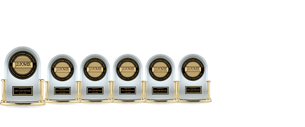 Most awarded independent senior living company in the history of the J.D. Power U.S. Senior Living Satisfaction Study